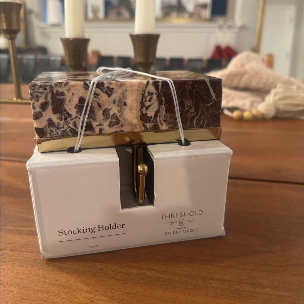 Marble Stocking Holder Red - Threshold™ designed with Studio McGee - Picture 5 of 5